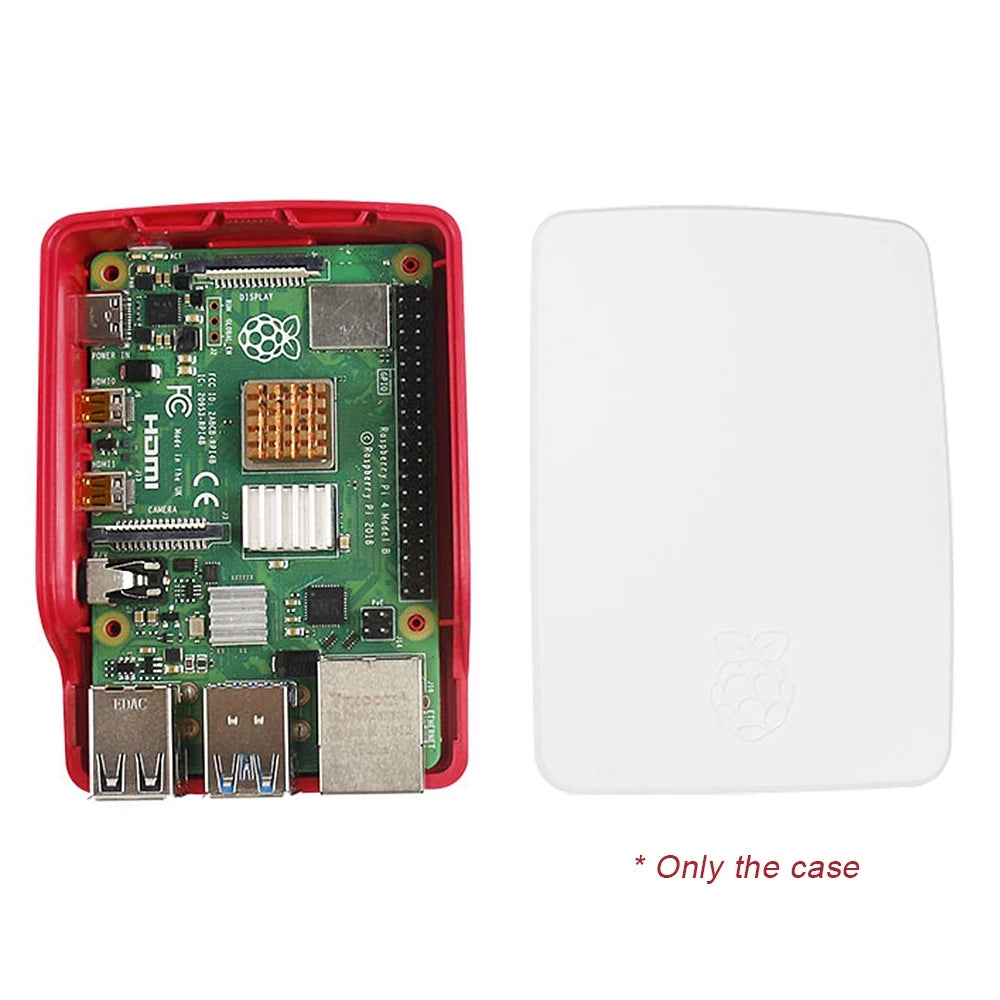 Official Raspberry Pi 4 Model B 4b red-white ABS protective case easy to install Raspberry Pi 4B LT-4BA13 customize