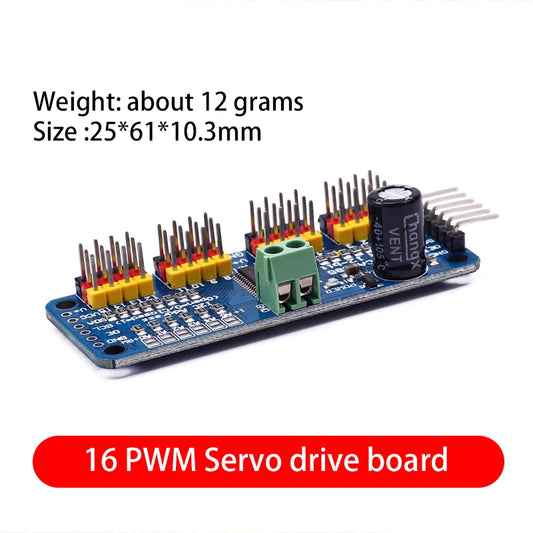 Custom PCA9685 16 Channel 12 bit PWM Servo Motor Driver I2C IIC Module for MG90S SG90 MG995