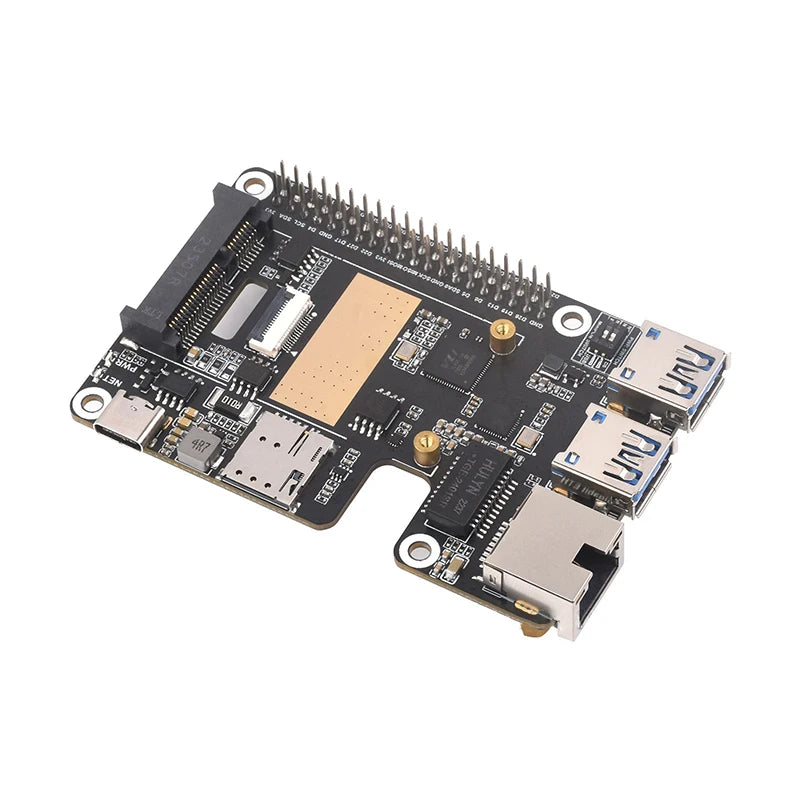 Custom MiniPCIe 4G Gigabit Ethernet RJ45 USB HUB HAT+ Optional SIM7600G-H/EG25-G for Rasberry Pi 5