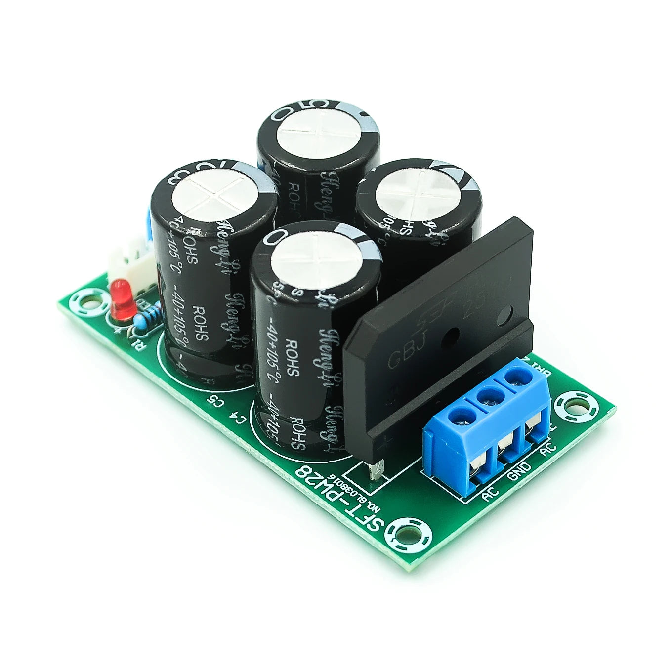 Custom PW28 Dual Power Filter Power Amplifier Board Rectifier High Current 25A Flat Bridge Unregulated Power Supply Board DIY