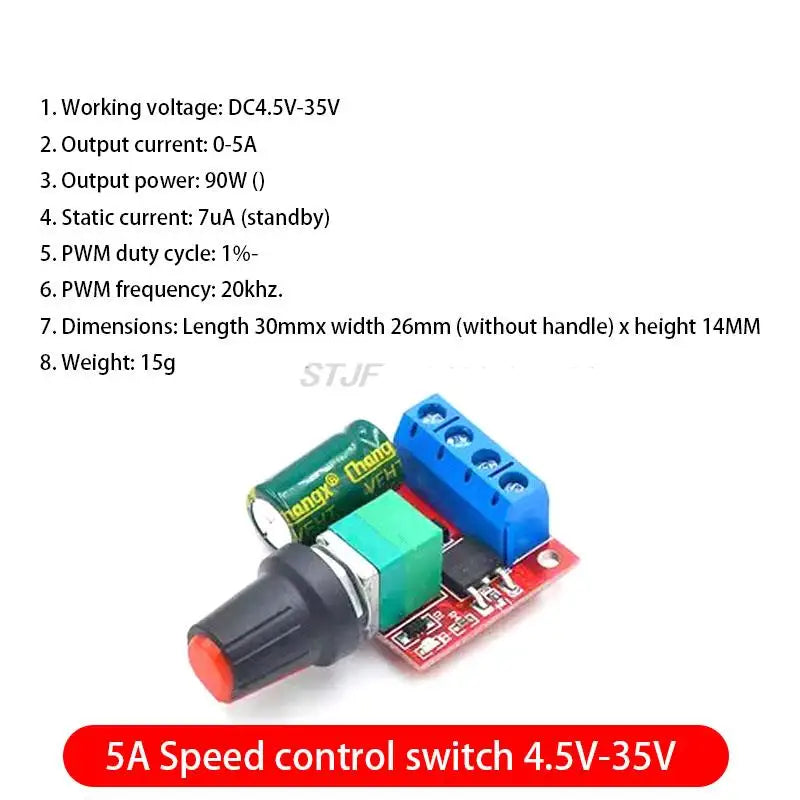 Custom PWM DC Motor Governor 2A 3A 5A 10A Speed Control Switch Function 1803BK 1203BK