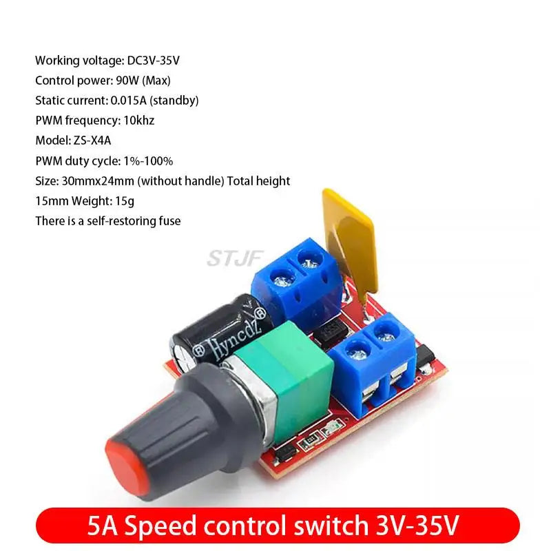 Custom PWM DC Motor Governor 2A 3A 5A 10A Speed Control Switch Function 1803BK 1203BK
