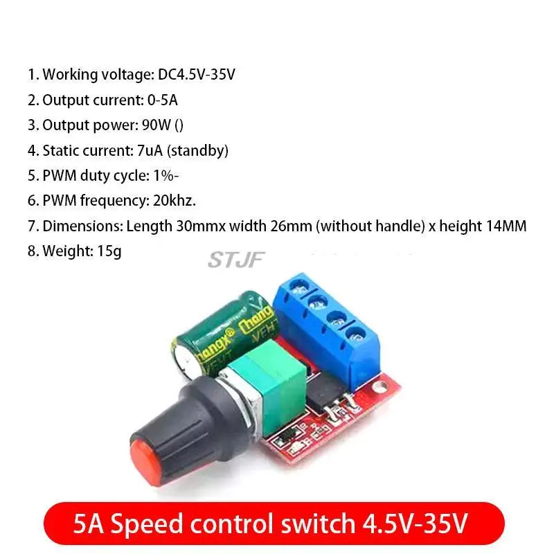Custom PWM DC Motor Governor 2A 3A 5A 10A Speed Control Switch Function 1803BK 1203BK