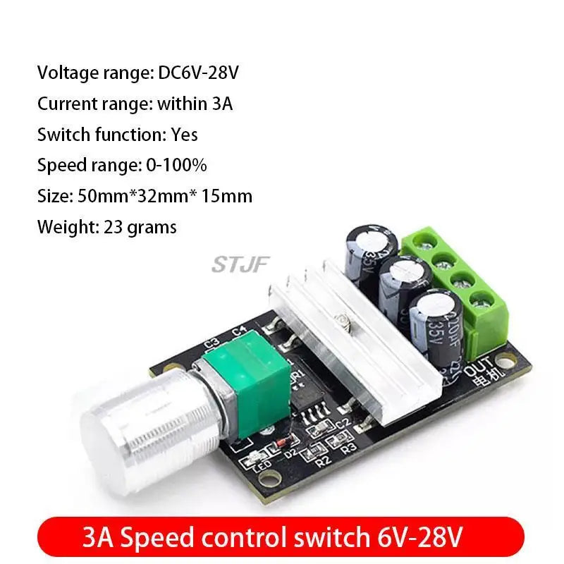 Custom PWM DC Motor Governor 2A 3A 5A 10A Speed Control Switch Function 1803BK 1203BK