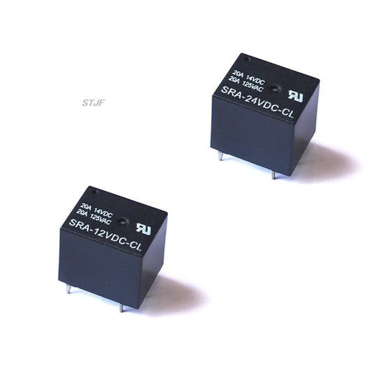 Custom Power relays SRA-12VDC-CL SRA-24VDC-CL 12V 24V 20A 5PIN T74