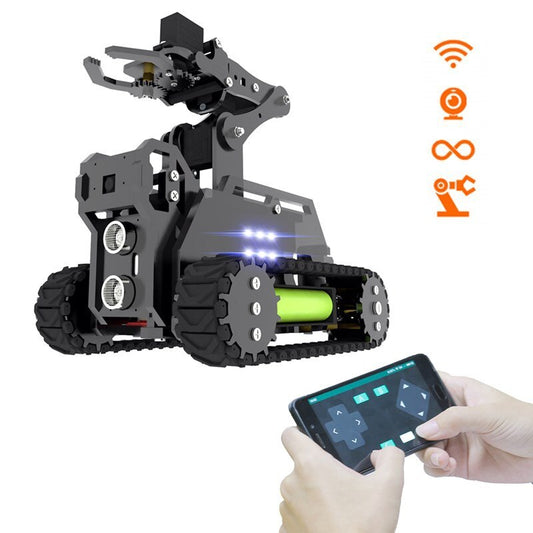 Professional R & D Manufacturer Steam Raspberry Pi Tank WiFi Camera AI Video Crawler Robot customize