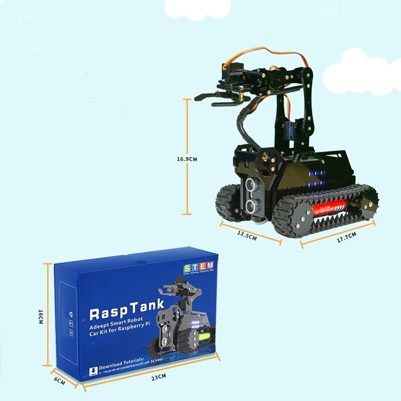 Professional R & D Manufacturer Steam Raspberry Pi Tank WiFi Camera AI Video Crawler Robot customize