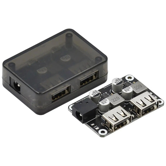 Custom QC3.0 QC2.0 Car USB Charging Buck Module Step Down Fast Quick Car Charger Board 24V 12V to 5V 9V Voltage Regulator DC Dual USB