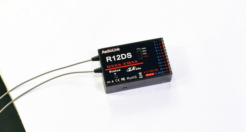 R12DS 12CH 12 Channel Receiver 2.4Ghz For AT10 Transmitter Aircraft Aerial Photography Device F04939 customize