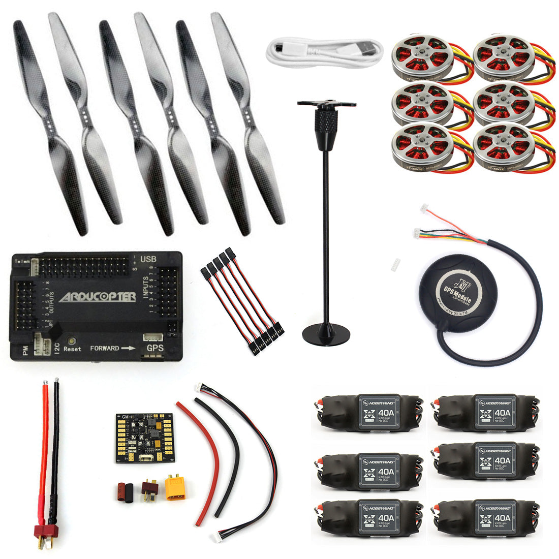 RC HexaCopter Aircraft ARF Electronic:GPS APM2.8 Flight Control 350KV Brushless Motor 40A ESC F05423-I customize