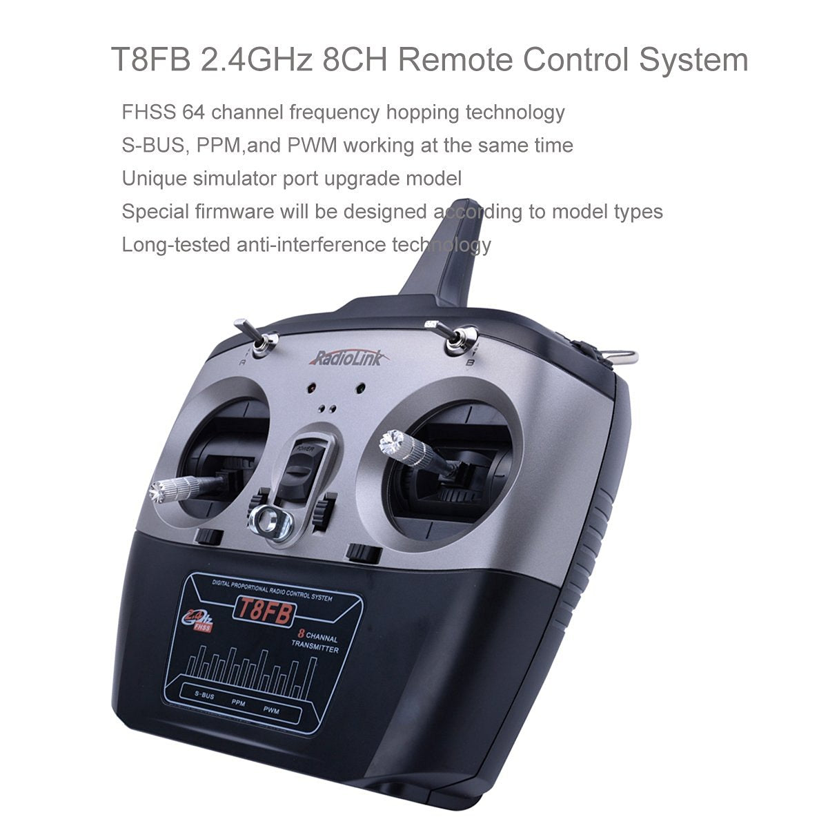 Radiolink T8FB 2.4GHz 8ch RC Transmitter R8EF Receiver Combo Remote Rontrol for RC Helicopter DIY RC Quadcopter Plane customize