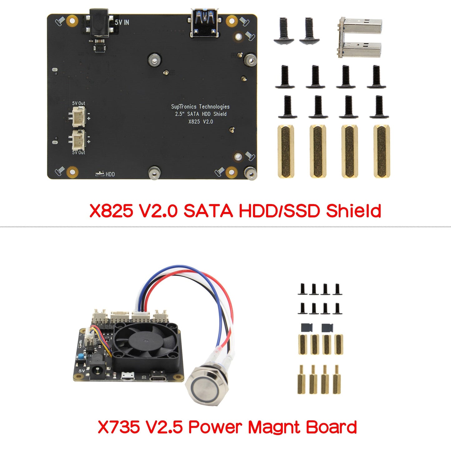 Raspberry Pi 2.5 inch SATA HDD/SSD Shield, X825 V2.0 Storage Expansion Board for Raspberry Pi 4 Model B customize