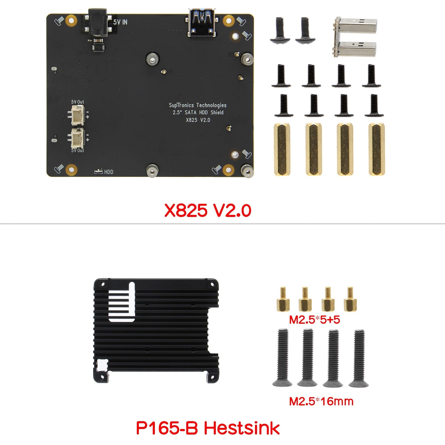 Raspberry Pi 2.5 inch SATA HDD/SSD Shield, X825 V2.0 Storage Expansion Board for Raspberry Pi 4 Model B customize