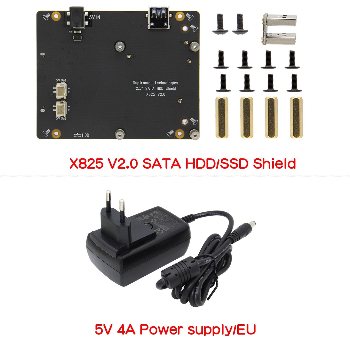 Raspberry Pi 2.5 inch SATA HDD/SSD Shield, X825 V2.0 Storage Expansion Board for Raspberry Pi 4 Model B customize