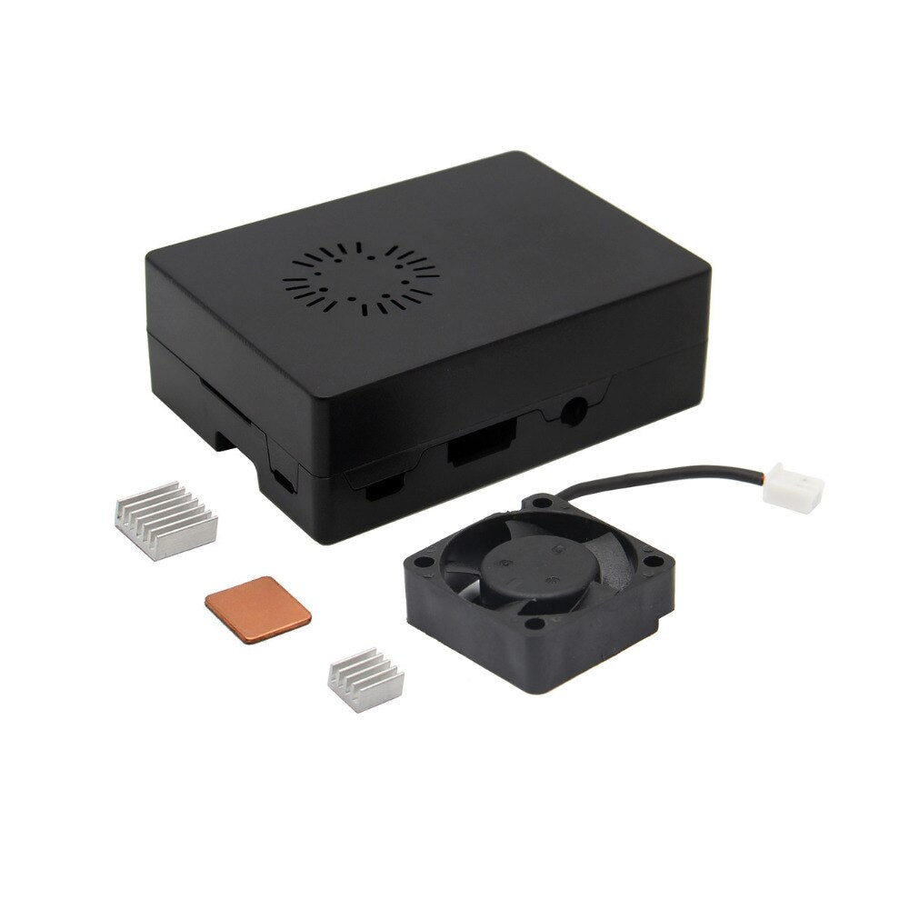 Raspberry Pi 3 ABS Case + Cooling Fan +Heat Sinks Raspberry pi start k ...