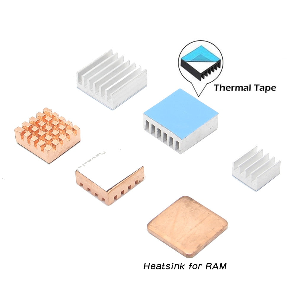 Raspberry Pi 3 B+ 6in1 Heat Sink Kit 3Pcs Copper Heatsinks + 3Pcs Aluminum Heatsinks for Raspberry Pi 3 Model B+Plus/ 3B customize