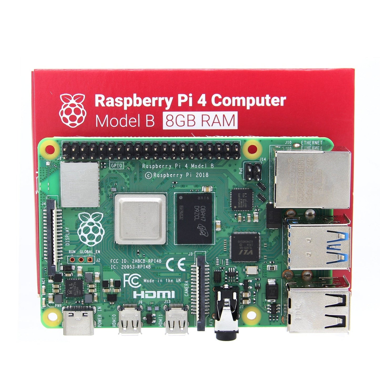 Raspberry Pi 4 (8GB)Board  + X825 2.5 inch SATA HDD/SSD Shield with Case + X735 Power Management Board + Power Supply Kit customize