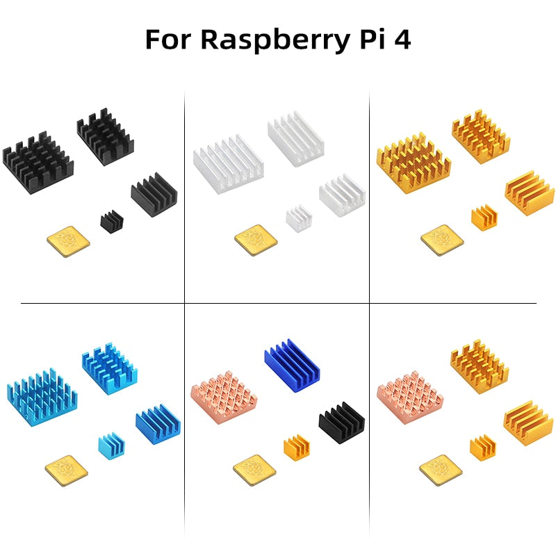 Raspberry Pi 4 Heat Sink Aluminum Alloy Radiator Copper Cooler Kits Passive Cooling customize