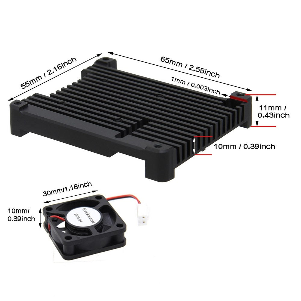 Raspberry Pi 4 Heatsink Radiator,P165-B for Raspberry Pi 4 Model B & Pi 4 Expansion Board Support POE Board customize