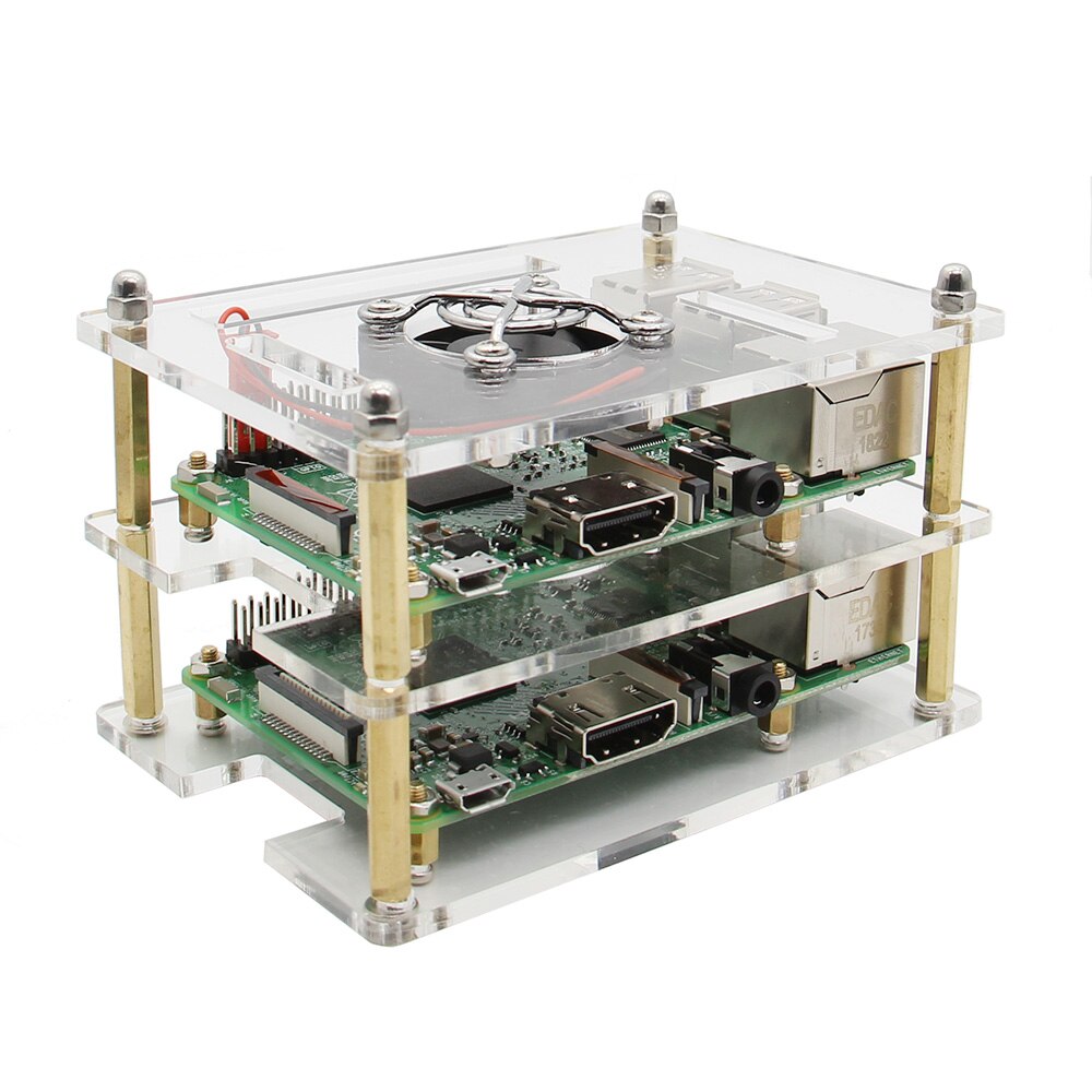 Raspberry Pi 4 Model B 1-5layers Transparent Acrylic Case Protective Shell for Raspberry Pi 3 Model B+(plus) / 3B / 2B / B+ customize