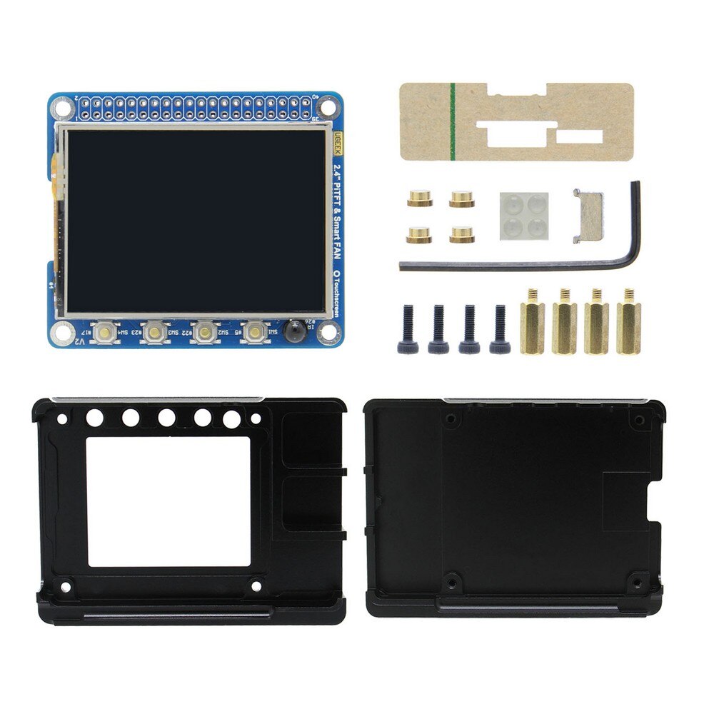 Raspberry Pi 4 Model B 2.4 inch High PPI LCD TFT Screen Display with Aluminum CNC Case and Cooling Fan for Raspberry Pi 4 customize