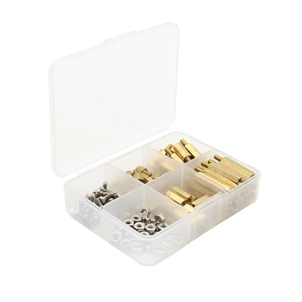 Custom Pi 4 Model B/3B+/3B Installation Tool 100Pcs M2.5 Series Hex Brass Spacer/Standoff+Nuts+Screws Accessories Kit