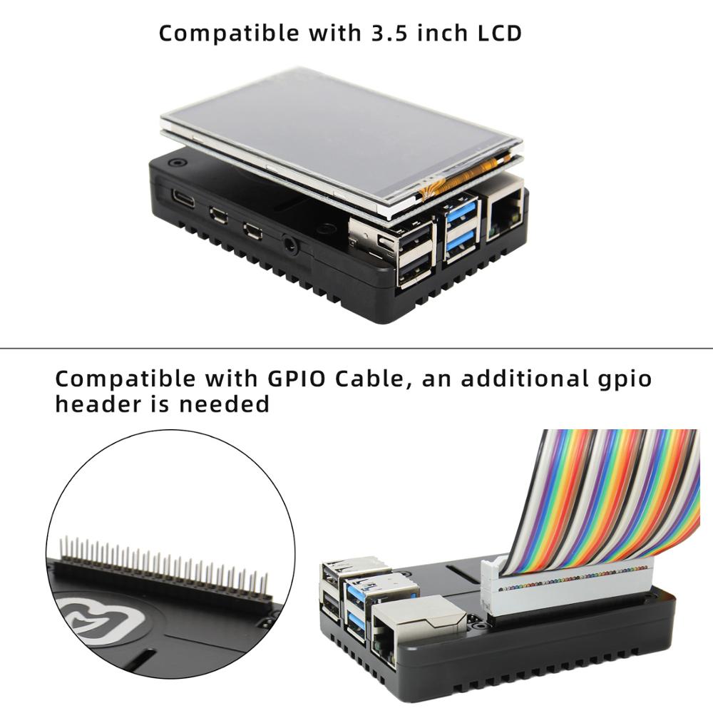 Raspberry Pi 4 Model B Aluminum Alloy Case Ultra-thin CNC Metal Shell Passive Cooling Enclosure customize