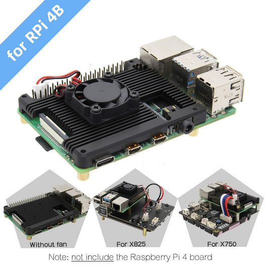 Raspberry Pi 4 Model B Computer Armor Aluminum Alloy Heatsink with Cooling Fan for Raspberry Pi 4B Only customize