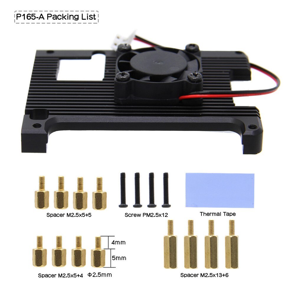 Raspberry Pi 4 Model B Computer Armor Aluminum Alloy Heatsink with Cooling Fan for Raspberry Pi 4B Only customize