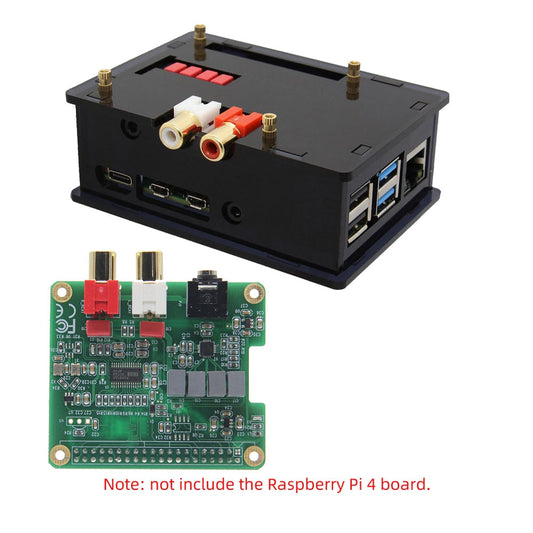 Raspberry Pi 4 Model B PCM5122 HIFI Audio DAC Expansion Board with Acrylic Case customize