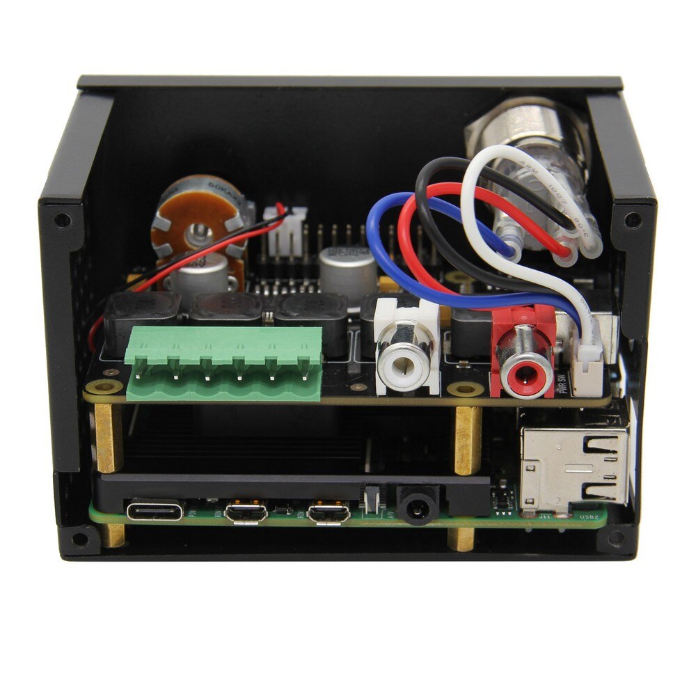 Raspberry Pi 4 Model B X400 I2S Audio Expansion Board and Metal Case with Heatsink Kit for Raspberry Pi 4B Only customize