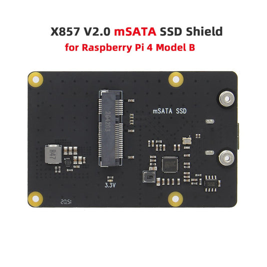 Raspberry Pi 4 Model B mSATA SSD Storage Expansion Board, X857 V2.0 Shield for Raspberry Pi 4 B customize