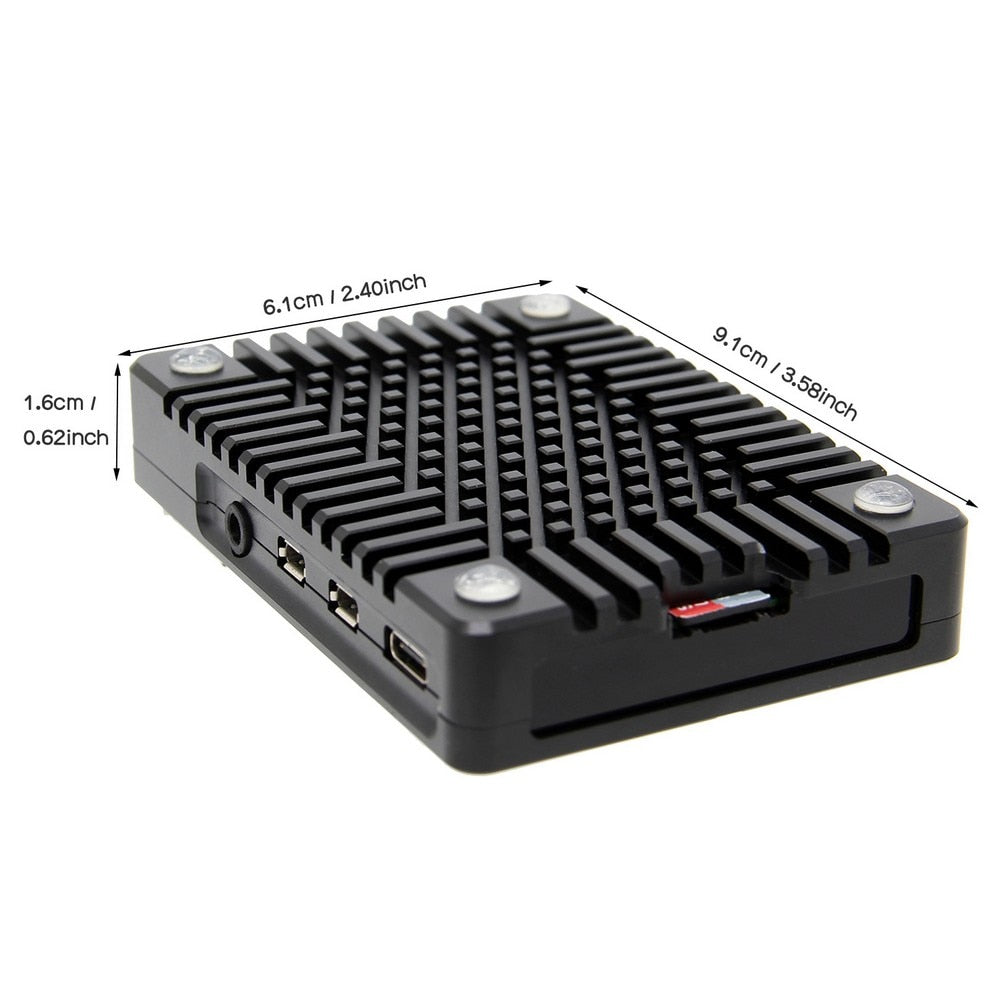 Cnc Raspberry Pi 4 Raspberry Pi 4 Ultra-Thin CNC Aluminum Alloy Metal Case / Passive Cool ...