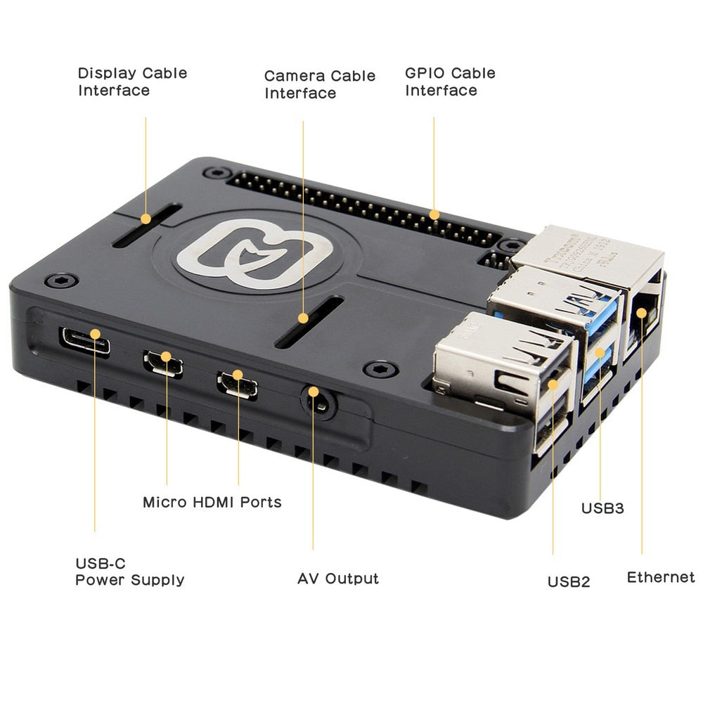 Raspberry Pi 4 Ultra-Thin CNC Aluminum Alloy Metal Case / Passive Cooling Enclosure Box for Raspberry Pi 4 Model B Only customize