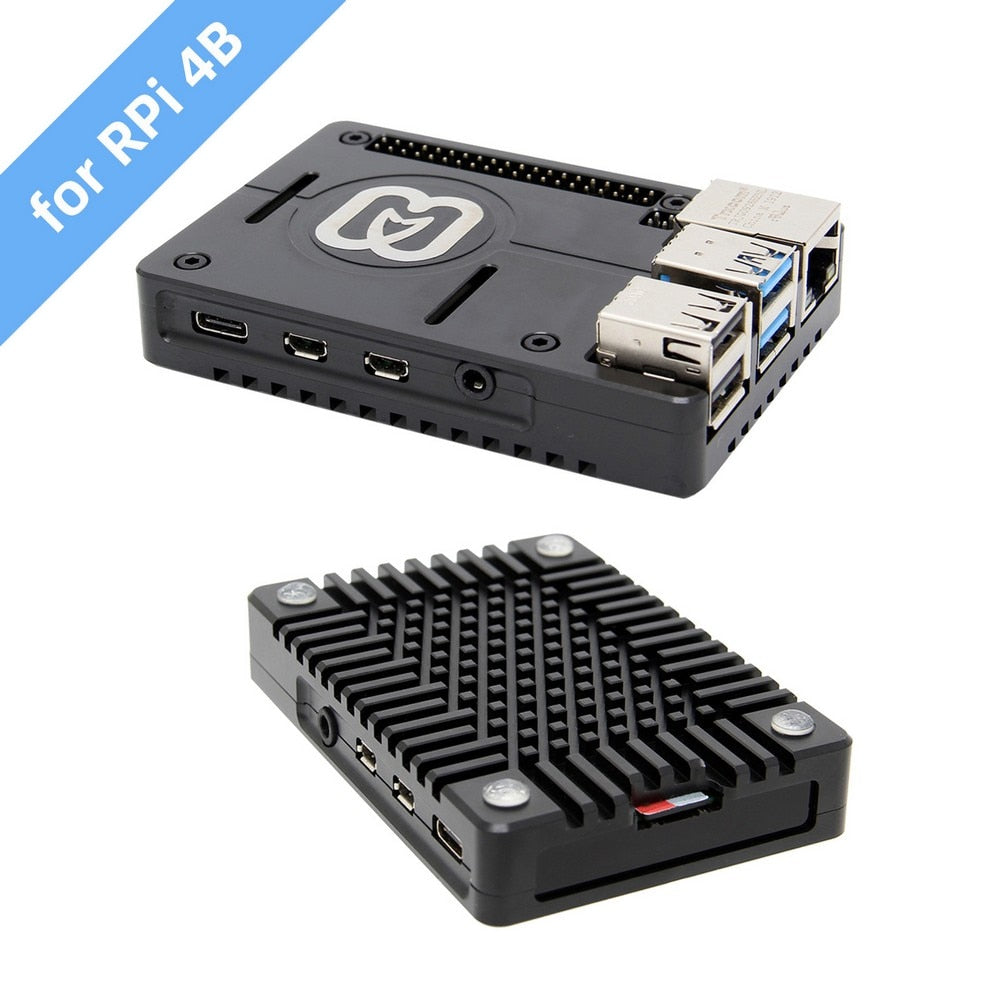 Raspberry Pi 4 Ultra-Thin CNC Aluminum Alloy Metal Case / Passive Cool ...