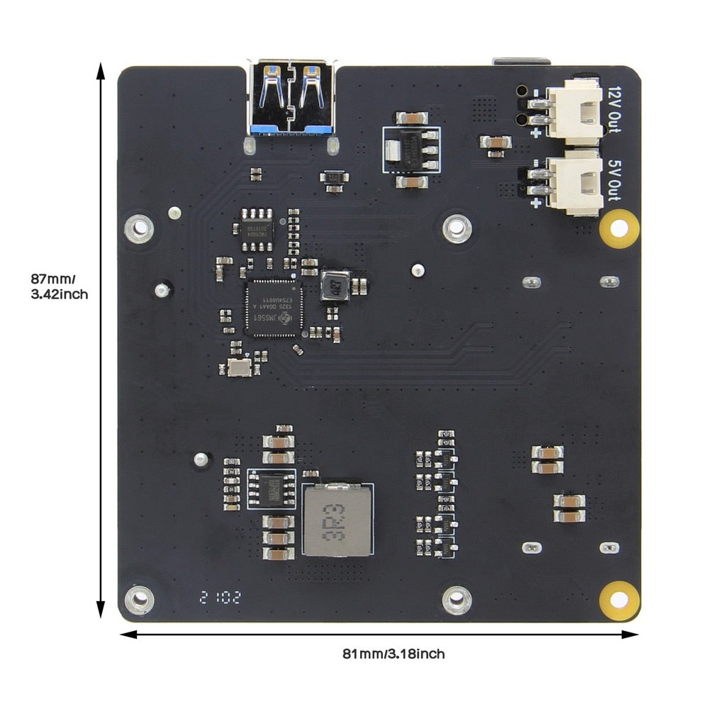 Raspberry Pi 4 model B X880 V1.1 Dual SATA Gen3 HDD Shield, 2.5"/ 3.5"SATA HDD/SSD Storage Expansion Board for Raspberry Pi4B customize