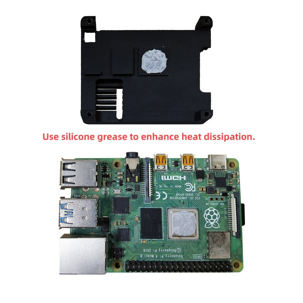 Raspberry Pi 4B 11mm Embedded Heatsink/Radiator P165-B for Raspberry Pi 4 Model B & Pi 4 Expansion Board Support POE Board customize