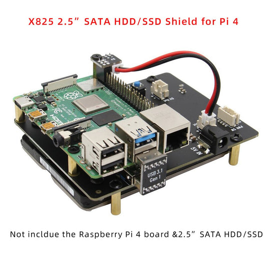 Raspberry Pi 4B 2.5 inch SATA HDD/SSD Shield / X825 V1.5 Storage Expansion Board customize