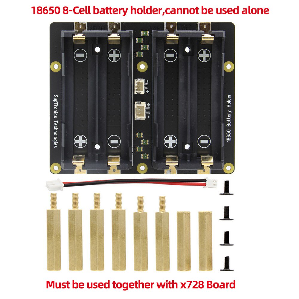 Raspberry Pi 4B/3B+/3B X728 V2.1 UPS HAT& Power Management Board with AC Power Loss Detection, Auto On & Safe Shutdown Function customize