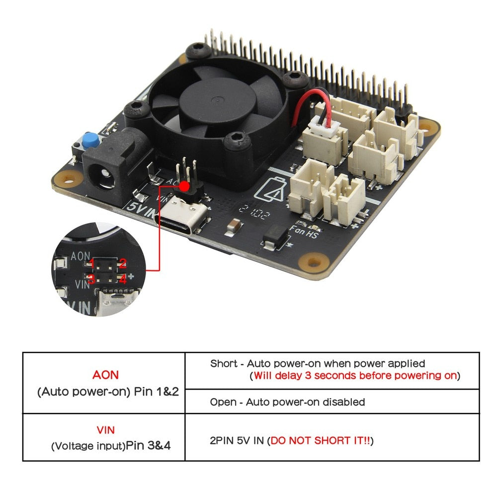 Raspberry Pi 4B X873 V1.2 NVMe M.2 SSD Shield + X708 V1.2 UPS & Power Management Board + Matching Metal kit customize