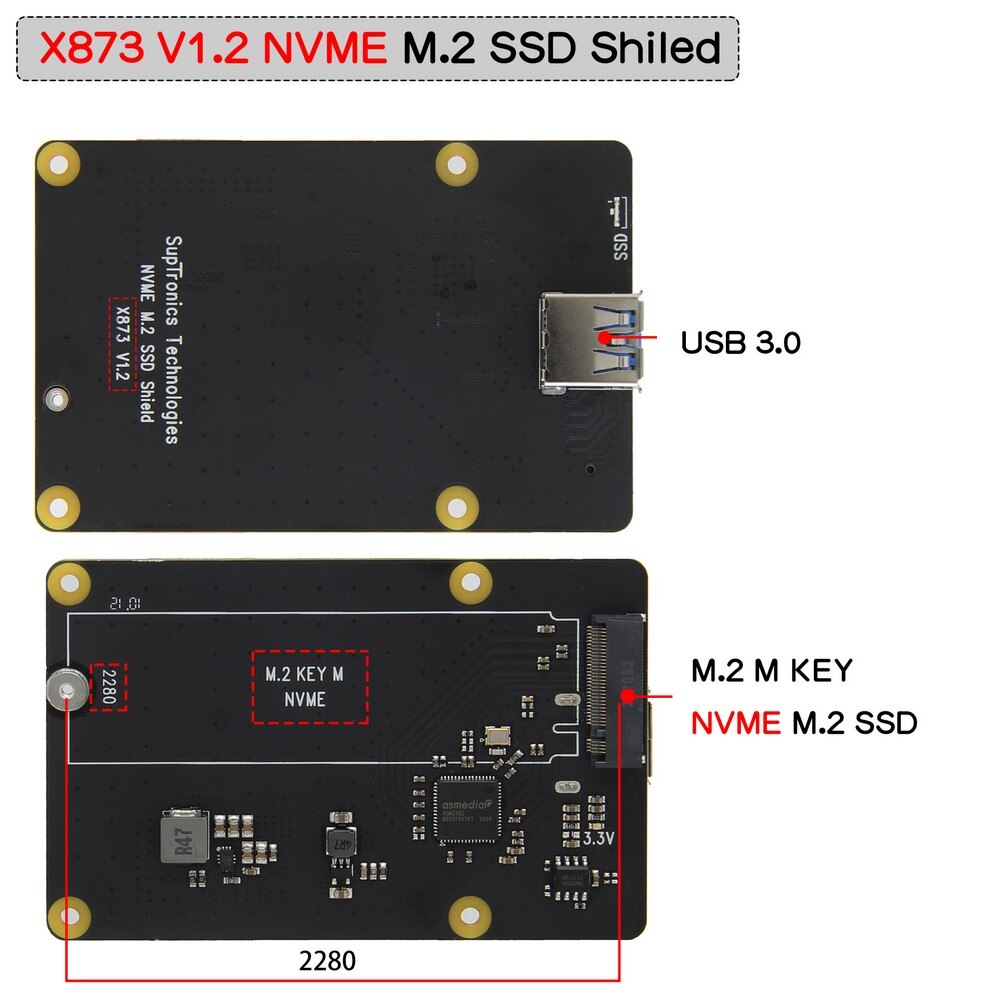 Raspberry Pi 4B X873 V1.2 NVMe M.2 SSD Shield + X708 V1.2 UPS & Power Management Board + Matching Metal kit customize