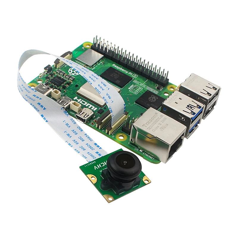 Custom Pi 5 8MP Camera IMX219 Sensor 77° 130° 200° FOV Fisheye MINI CSI Interface with 15cm FFC for RPI 5 Pi5