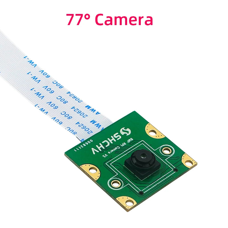 Custom Pi 5 8MP Camera IMX219 Sensor 77° 130° 200° FOV Fisheye MINI CSI Interface with 15cm FFC for RPI 5 Pi5