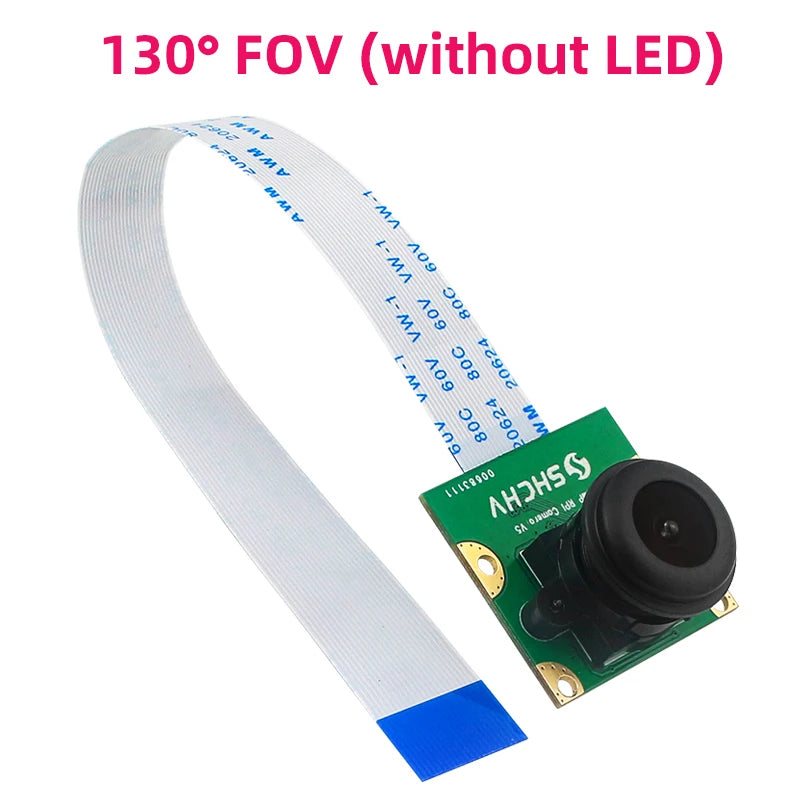 Custom Pi 5 8MP Camera Night Vision IMX219 77° 130° 200° FOV Fisheye MINI CSI Interface + 2 Infrared Light for RPI 5 Pi5