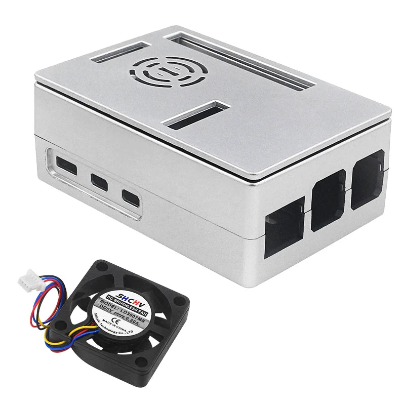 Custom Pi 5 ABS Case Black Silver Plastic Shell Optional PWM Cooling Fan Active Cooler Support 3.5 Inch Screen for RPi 5 Pi5