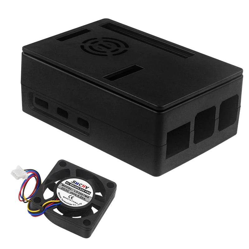 Custom Pi 5 ABS Case Black Silver Plastic Shell Optional PWM Cooling Fan Active Cooler Support 3.5 Inch Screen for RPi 5 Pi5