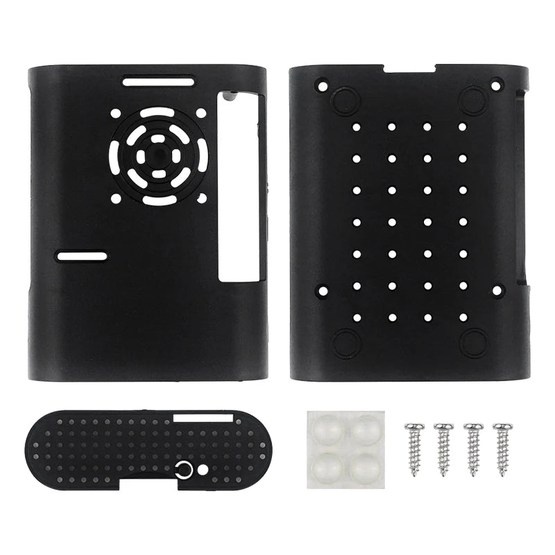 Custom Pi 5 ABS Case Plastic Shell Optional Aluminum Heatsink Speed Adjustable PWN Cooling Fan for     Pi 5 Pi5