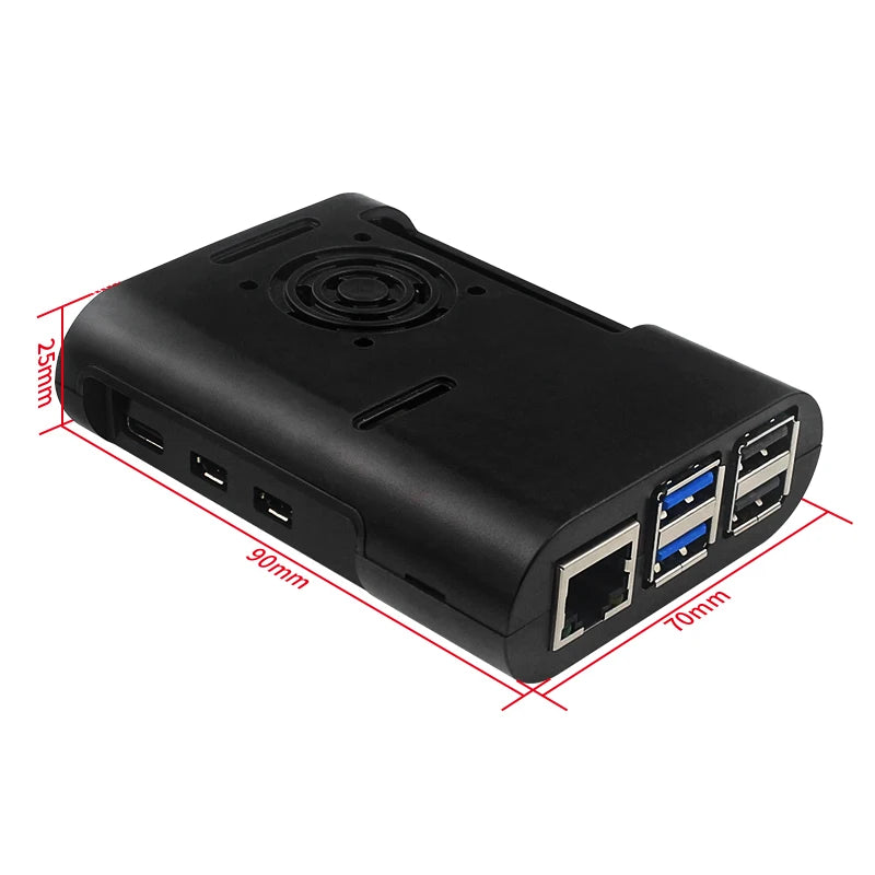 Custom Pi 5 ABS Case Plastic Shell Optional Aluminum Heatsink Speed Adjustable PWN Cooling Fan for     Pi 5 Pi5