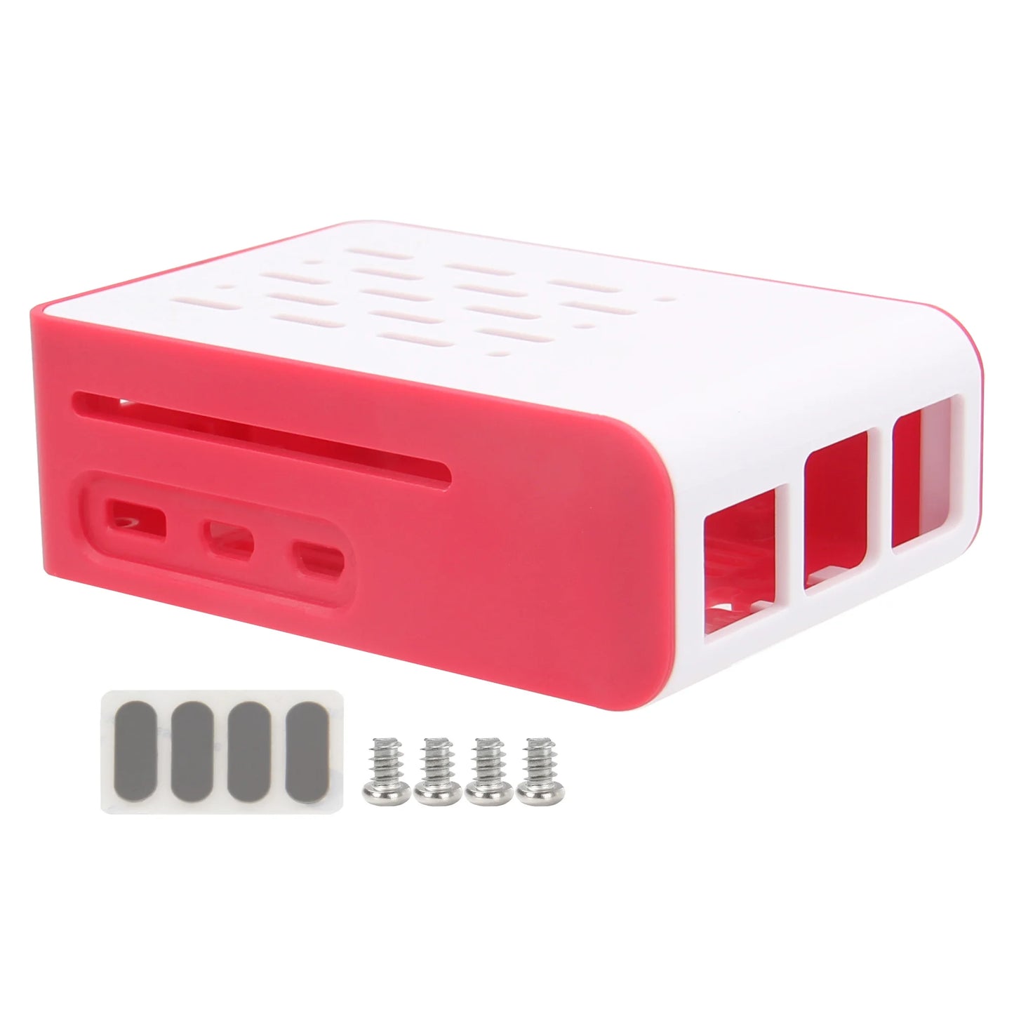 Custom Pi 5 ABS Case Support Active Cooler & X1003 PCIe to M.2 NVMe Shield