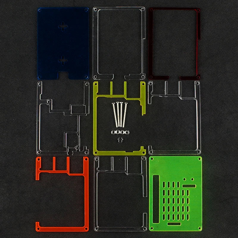 Custom Pi 5 Acrylic Case 9 Layer Colorful Shell Protection Box Optional Cooling Fan Active Cooler Heatsink for     Pi 5